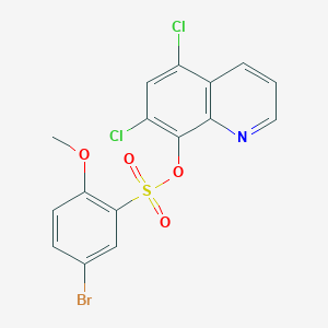 5,7-Dichloroquinolin-8-yl 5-bromo-2-methoxybenzene-1-sulfonate