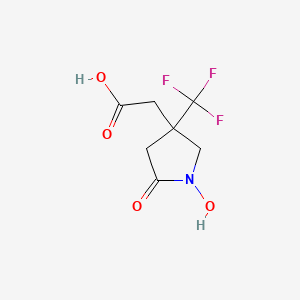 2-[1-Hydroxy-5-oxo-3-(trifluoromethyl)pyrrolidin-3-yl]acetic acid