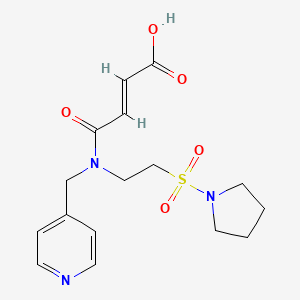 (2E)-4-oxo-4-{(pyridin-4-ylmethyl)[2-(pyrrolidin-1-ylsulfonyl)ethyl]amino}but-2-enoic acid