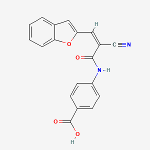 4-[[(Z)-3-(1-Benzofuran-2-yl)-2-cyanoprop-2-enoyl]amino]benzoic acid