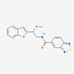 N-(2-(benzofuran-2-yl)-2-methoxyethyl)benzo[c][1,2,5]thiadiazole-5-carboxamide