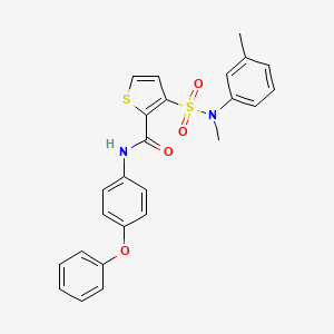 molecular formula C25H22N2O4S2 B2443990 3-[methyl(3-methylphenyl)sulfamoyl]-N-(4-phenoxyphenyl)thiophene-2-carboxamide CAS No. 1207024-67-6
