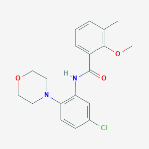 molecular formula C19H21ClN2O3 B244401 N-[5-chloro-2-(4-morpholinyl)phenyl]-2-methoxy-3-methylbenzamide 