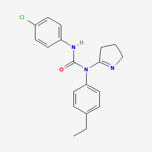 molecular formula C19H20ClN3O B2444012 3-(4-chlorophenyl)-1-(3,4-dihydro-2H-pyrrol-5-yl)-1-(4-ethylphenyl)urea CAS No. 886902-54-1