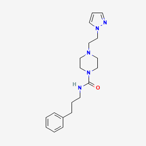 4-(2-(1H-pyrazol-1-yl)ethyl)-N-(3-phenylpropyl)piperazine-1-carboxamide