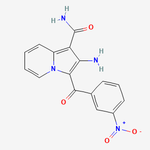 molecular formula C16H12N4O4 B2444035 2-Amino-3-(3-nitrobenzoyl)indolizine-1-carboxamide CAS No. 903311-81-9
