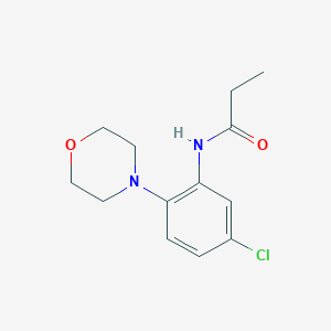 molecular formula C13H17ClN2O2 B244404 N-(5-chloro-2-morpholin-4-ylphenyl)propanamide 