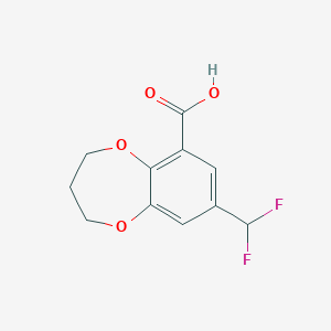 8-(Difluoromethyl)-3,4-dihydro-2H-1,5-benzodioxepine-6-carboxylic acid