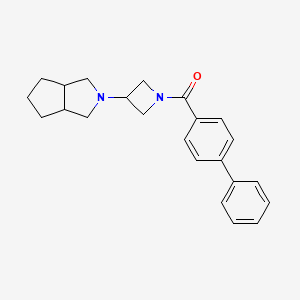 [3-(3,3a,4,5,6,6a-Hexahydro-1H-cyclopenta[c]pyrrol-2-yl)azetidin-1-yl]-(4-phenylphenyl)methanone