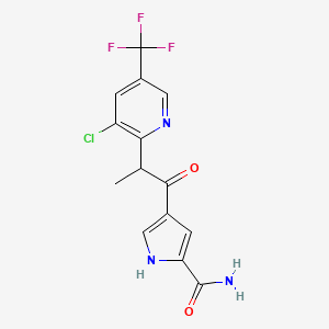 4-(2-(3-Chloro-5-(trifluoromethyl)-2-pyridinyl)propanoyl)-1H-pyrrole-2-carboxamide