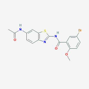 N-[6-(acetylamino)-1,3-benzothiazol-2-yl]-5-bromo-2-methoxybenzamide