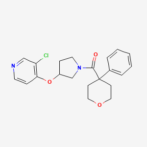 (3-((3-chloropyridin-4-yl)oxy)pyrrolidin-1-yl)(4-phenyltetrahydro-2H-pyran-4-yl)methanone