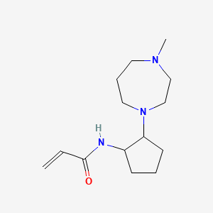 molecular formula C14H25N3O B2444062 N-[2-(4-Methyl-1,4-diazepan-1-yl)cyclopentyl]prop-2-enamide CAS No. 2411217-19-9