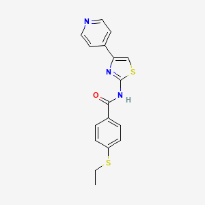 4-(ethylthio)-N-(4-(pyridin-4-yl)thiazol-2-yl)benzamide