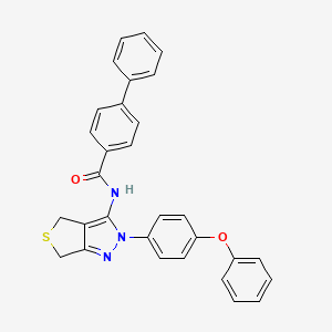 N-(2-(4-phenoxyphenyl)-4,6-dihydro-2H-thieno[3,4-c]pyrazol-3-yl)-[1,1'-biphenyl]-4-carboxamide