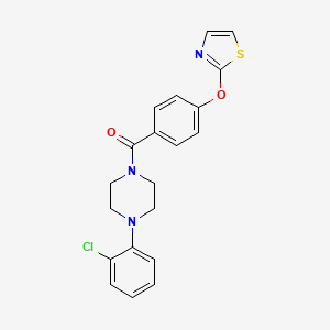 (4-(2-Chlorophenyl)piperazin-1-yl)(4-(thiazol-2-yloxy)phenyl)methanone