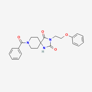 8-Benzoyl-3-(2-phenoxyethyl)-1,3,8-triazaspiro[4.5]decane-2,4-dione