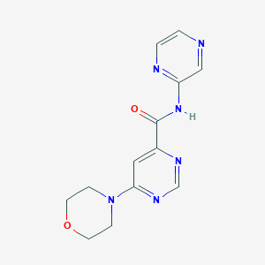molecular formula C13H14N6O2 B2444082 6-morpholino-N-(pyrazin-2-yl)pyrimidine-4-carboxamide CAS No. 1904356-60-0
