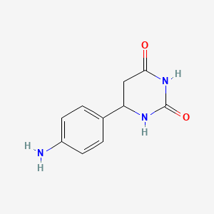 molecular formula C10H11N3O2 B2444085 6-(4-Aminophenyl)-1,3-diazinane-2,4-dione CAS No. 90840-43-0