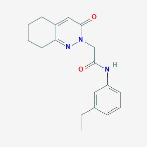 molecular formula C18H21N3O2 B2444087 N-(3-ethylphenyl)-2-(3-oxo-5,6,7,8-tetrahydrocinnolin-2(3H)-yl)acetamide CAS No. 933028-00-3