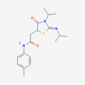 molecular formula C18H25N3O2S B2444093 (Z)-2-(3-异丙基-2-(异丙基亚氨基)-4-氧代噻唑烷-5-基)-N-(对甲苯基)乙酰胺 CAS No. 473832-94-9