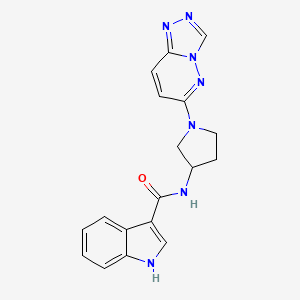 molecular formula C18H17N7O B2444094 N-(1-([1,2,4]triazolo[4,3-b]pyridazin-6-yl)pyrrolidin-3-yl)-1H-indole-3-carboxamide CAS No. 2034269-15-1
