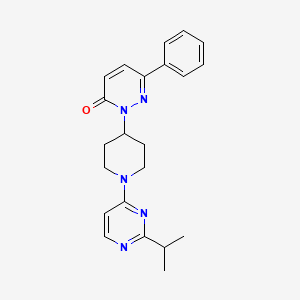 6-Phenyl-2-[1-(2-propan-2-ylpyrimidin-4-yl)piperidin-4-yl]pyridazin-3-one