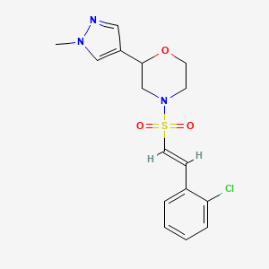 4-[(E)-2-(2-Chlorophenyl)ethenyl]sulfonyl-2-(1-methylpyrazol-4-yl)morpholine
