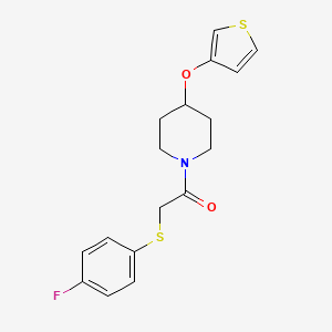2-((4-Fluorophenyl)thio)-1-(4-(thiophen-3-yloxy)piperidin-1-yl)ethanone
