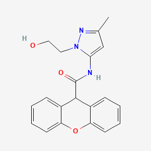 N-(1-(2-hydroxyethyl)-3-methyl-1H-pyrazol-5-yl)-9H-xanthene-9-carboxamide