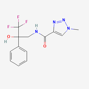 molecular formula C13H13F3N4O2 B2444127 1-methyl-N-(3,3,3-trifluoro-2-hydroxy-2-phenylpropyl)-1H-1,2,3-triazole-4-carboxamide CAS No. 1795409-38-9