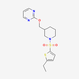 2-[[1-(5-Ethylthiophen-2-yl)sulfonylpiperidin-3-yl]methoxy]pyrimidine