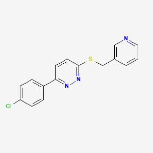3-(4-Chlorophenyl)-6-((pyridin-3-ylmethyl)thio)pyridazine