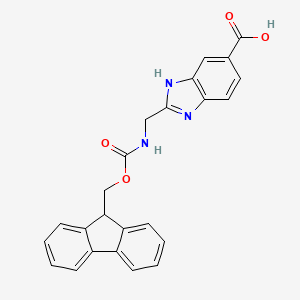 2-[({[(9H-fluoren-9-yl)methoxy]carbonyl}amino)methyl]-1H-1,3-benzodiazole-5-carboxylic acid
