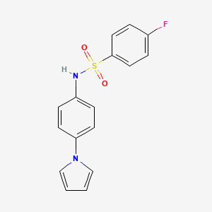 4-fluoro-N-[4-(1H-pyrrol-1-yl)phenyl]benzenesulfonamide