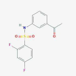 molecular formula C14H11F2NO3S B2444151 N-(3-乙酰苯基)-2,4-二氟苯磺酰胺 CAS No. 338966-29-3