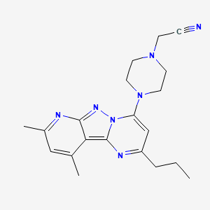 2-(4-(8,10-Dimethyl-2-propylpyrido[2',3':3,4]pyrazolo[1,5-a]pyrimidin-4-yl)piperazin-1-yl)acetonitrile