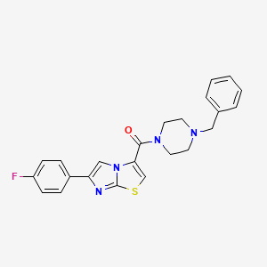 (4-Benzylpiperazin-1-yl)(6-(4-fluorophenyl)imidazo[2,1-b]thiazol-3-yl)methanone