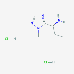 (1R)-1-(2-Methyl-1,2,4-triazol-3-yl)propan-1-amine;dihydrochloride