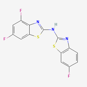 4,6-difluoro-N-(6-fluoro-1,3-benzothiazol-2-yl)-1,3-benzothiazol-2-amine