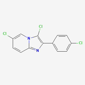 molecular formula C13H7Cl3N2 B2444179 3,6-Dichloro-2-(4-chlorophenyl)imidazo[1,2-a]pyridine CAS No. 478043-75-3