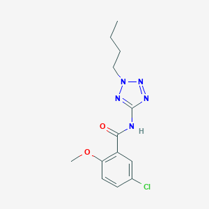 molecular formula C13H16ClN5O2 B244418 N-(2-butyl-2H-tetrazol-5-yl)-5-chloro-2-methoxybenzamide 