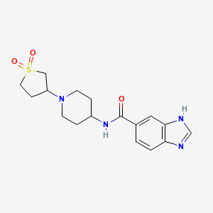 N-(1-(1,1-dioxidotetrahydrothiophen-3-yl)piperidin-4-yl)-1H-benzo[d]imidazole-5-carboxamide