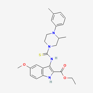 ethyl 5-methoxy-3-({[3-methyl-4-(3-methylphenyl)piperazin-1-yl]carbonothioyl}amino)-1H-indole-2-carboxylate