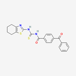 4-benzoyl-N-((4,5,6,7-tetrahydrobenzo[d]thiazol-2-yl)carbamothioyl)benzamide