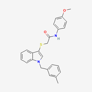 molecular formula C25H24N2O2S B2444198 N-(4-methoxyphenyl)-2-((1-(3-methylbenzyl)-1H-indol-3-yl)thio)acetamide CAS No. 681275-87-6