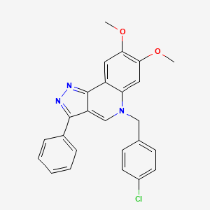 5-(4-chlorobenzyl)-7,8-dimethoxy-3-phenyl-5H-pyrazolo[4,3-c]quinoline