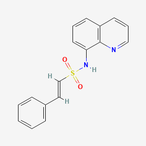 molecular formula C17H14N2O2S B2444204 (E)-2-苯基-N-喹啉-8-乙烯磺酰胺 CAS No. 940780-89-2