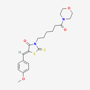 (Z)-5-(4-methoxybenzylidene)-3-(6-morpholino-6-oxohexyl)-2-thioxothiazolidin-4-one