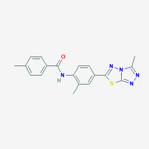 4-methyl-N-[2-methyl-4-(3-methyl[1,2,4]triazolo[3,4-b][1,3,4]thiadiazol-6-yl)phenyl]benzamide